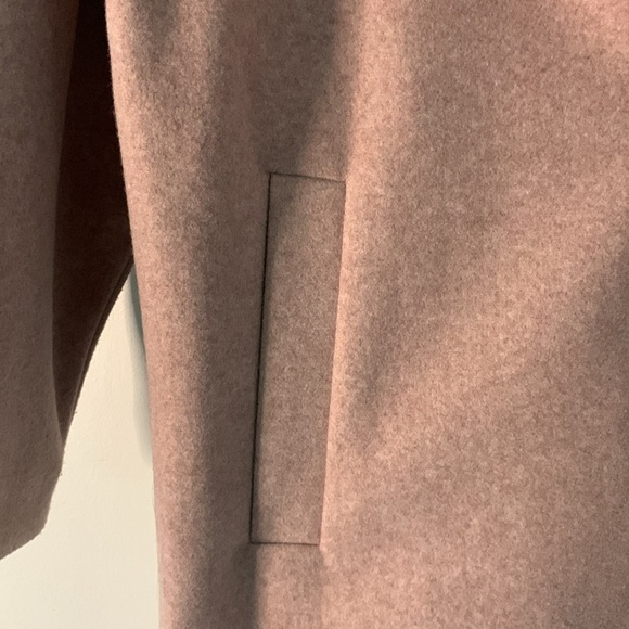 XL Old Navy Pink Soft Long Wool Over Mauve Overcoat Jacket‎ pea coat mid length - Picture 5 of 12